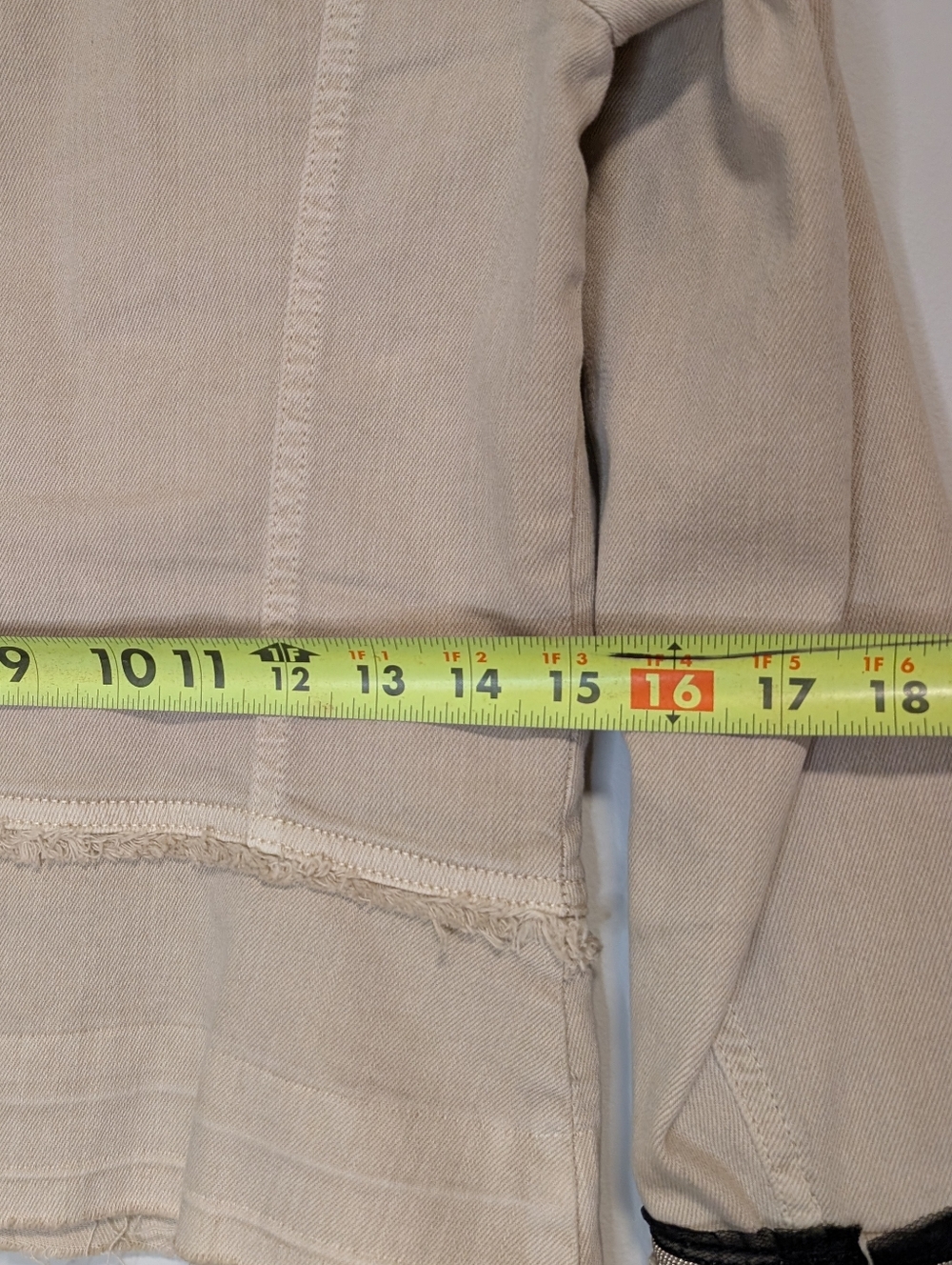 Tan Marc Aurel Beige Frayed Hem Lightweight Jacket (Small 36) - Picture 14 of 14